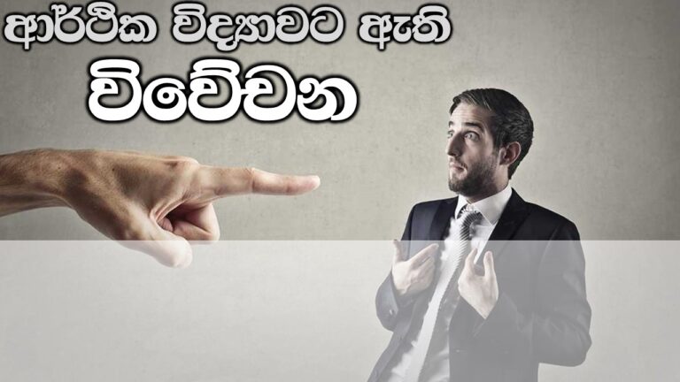 ආර්ථික විද්‍යාවට ඇති විවේචන